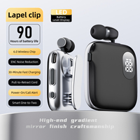Auriculares Empresariales ESON K91 6.0, Cómodos con Clip para Cuello, Larga Duración de Conversación, 12 Meses en Espera, Pantalla Digital, Cancelación Activa de Ruido