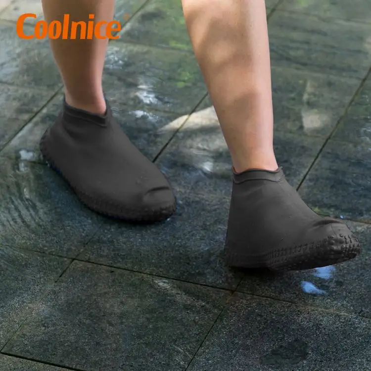 ที่มีสีสันไม่ลื่นฝนรองเท้าหิมะพับเก็บได้ยืดได้นำมาใช้ใหม่ซิลิโคนฝนรองเท้า Galoshes สำหรับผู้หญิงผู้ชายเด็ก