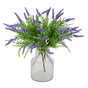 Fleurs artificielles de lavande en soie plastique, réalistes, pour la décoration de la maison, du bureau, de l'hôtel, arrangements floraux, accessoires de photographie - Product Image 5