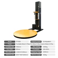 Enrouleuse de palettes électrique verticale intelligente à grande vitesse (250 %) avec pré-étirement de film et plateau tournant pour l'emballage alimentaire