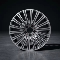 Vente flash - Jantes en alliage Gunmetal Machine Face 18X8.0 pouces 5X112 compatibles avec Mercedes-Benz Classe E - Expédition rapide