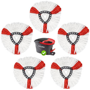 Cabezal de Repuesto para Mopa <span class=keywords><strong>Giratoria</strong></span> Triangular de Microfibra de 120-140g, Compatible con <span class=keywords><strong>Vileda</strong></span>/O-Cedar - Product Image 2