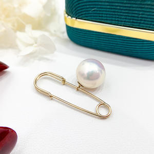 14K Gold-Plated DIY Pearl Accessories 8-12 Beads Pendant <b>Brooch</b> with Empty Support Process Cast Gold-<b>Fashion</b> <b>Brooches</b> - Product Image 4