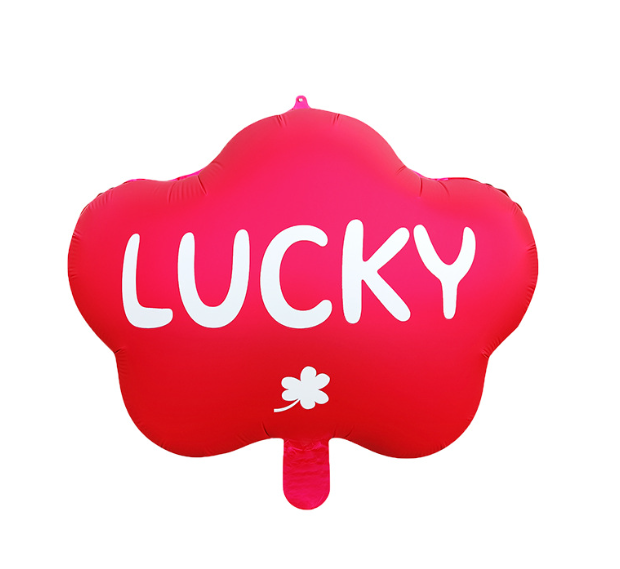 เมฆสีแดงกับโชคดีและพิมพ์ดอกไม้