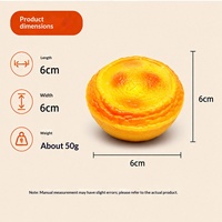 Jouet à presser en caoutchouc thermoplastique en forme de tarte aux œufs, blocs de construction mignons, anti-stress, pour la décompression, blocs en peluche ASMR Squishy