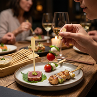 Piques à apéritif écologiques en bambou jetables pour la restauration et les fêtes