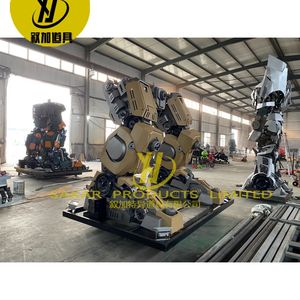 รูปปั้นหุ่นเหล็กสแตนเลสคู่สำหรับตกแต่งสวนรูปปั้นหุ่นยนต์ยักษ์สำหรับตกแต่งสวนแบบแอบสแตรกขนาดใหญ่กลางแจ้งที่ทันสมัย - Product Image 2