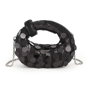 Bell 2025 New Fashion Vintage <b>Sequin</b> Gold Square Evening <b>Bag</b> Chain Magnetic Closure Sparkling Party Clutch Crossbody Boutique - Product Image 1