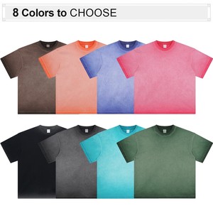 T-shirt vintage lavé de haute qualité AR016, t-shirt surdimensionné personnalisé pour homme, 250 grammes, t-shirt surdimensionné lourd - Product Image 2