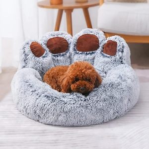 Custom Dog Bed Luxury Cute Bear Paw Sofa For Dogs And <b>Cats</b> Durable Washable Indoor Pet Sofa <b>Plush</b> Calming Wholesale Dog Bed - Product Image 2
