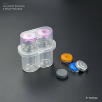 Boîte de rangement rectangulaire en plastique PP écologique de 3 ml à 3 compartiments de 5 mm pour échantillons de diagnostic de laboratoire, impression personnalisable, OEM, haute qualité