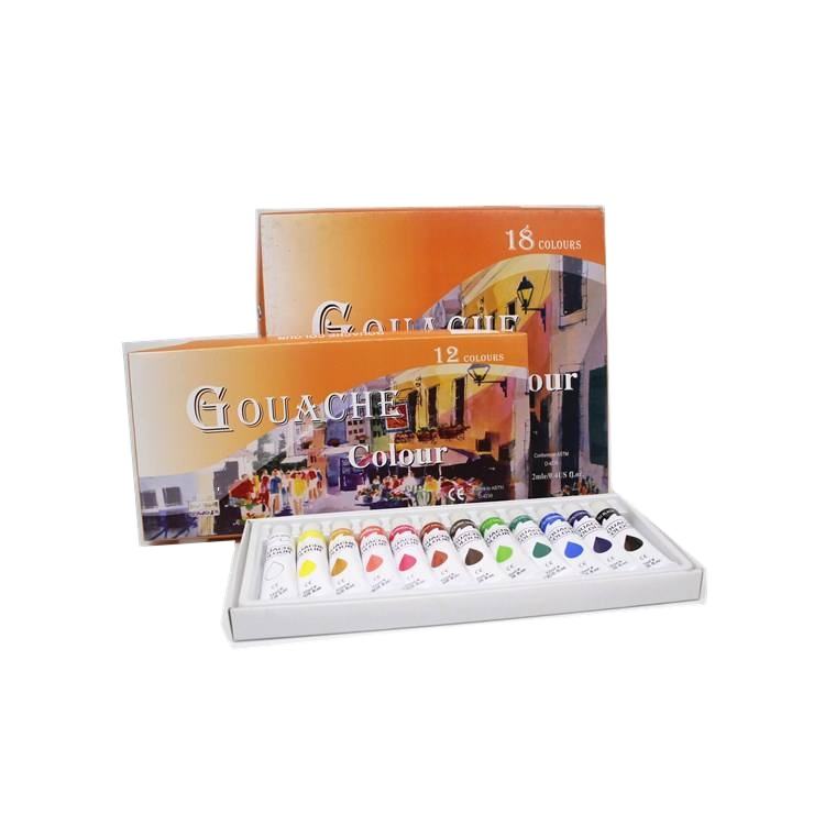 Профессиональное качество, 12 цветов, 12 мл, набор для рисования гуашью для художника, студента