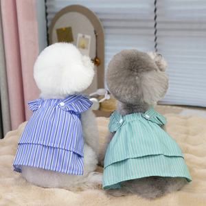 Robe pour animaux de compagnie de style rayé classique, vêtements pour chiens Simply She, vêtements pour chiots, vêtements pour animaux de compagnie en gros, robe pour chien - Product Image 1