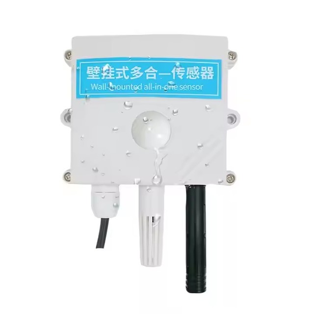 IOT Green House 4 in 1 Wall Mounted Modbus RS485 4-20mA 0-5V Co2 Illuminance Weather Station Digital Temperature Humidity Sensor