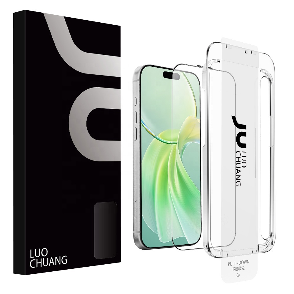 0.33mm HD Clear <strong>Screen</strong> <strong>Protector</strong> for iPhone 17 16 15 14 13 12 with Dust Removal Easy App <strong>Guide</strong> 2.5D Anti Peep Tempered Glass
