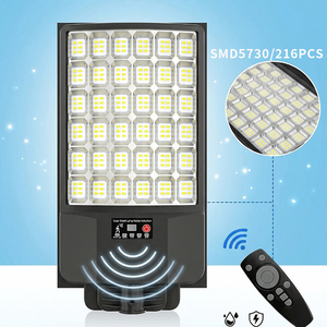 ไฟถนนโซลาร์เซลล์กลางแจ้งกันน้ำ สว่างพิเศษ IP65 SMD 5730 216LED ไฟส่องถนน รีโมทคอนโทรล ใช้สำหรับถนน มุมลำแสง 270 องศา - Product Image 6