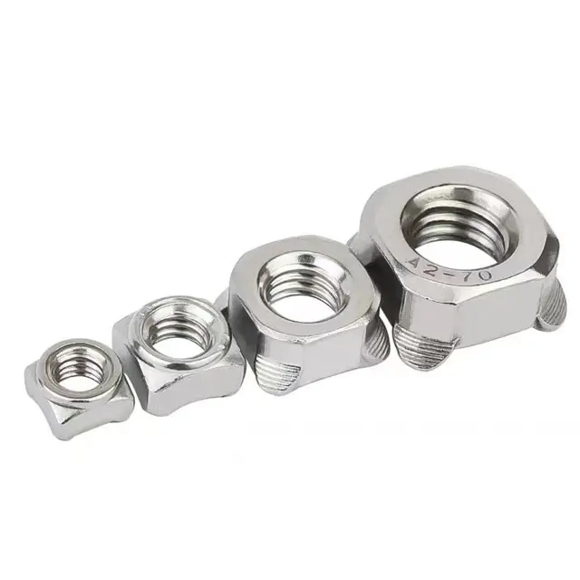 M8 Square Welding Nuts Carbon Steel Stainless Steel Bolts and Nuts