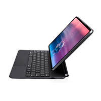 Casing Keyboard Ajaib dengan Touchpad untuk iPad Generasi ke-10, Stand Magnetik Nirkabel, Penutup Pelindung Kulit PU
