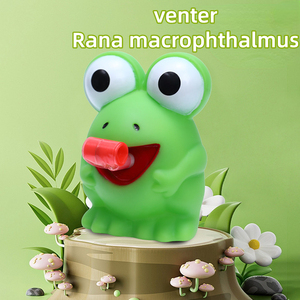 Jouets Squishy en plastique à presser, à rebond lent, amusants et anti-stress, en forme de grenouille, dinosaure, monstre, avec fonction de parlage et de léchage, pour garçons - Product Image 2
