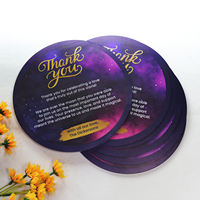 Tarjeta de agradecimiento de acrílico transparente redonda personalizada, tarjeta de invitación de menú de boda para decoración de mesa de fiesta de boda