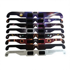 Zigzag Edge Cardboard Eclipse <strong>Glasses</strong> Customizable CE ISO Approved Safe Shades For <strong>Direct</strong> Sun Viewing - Product Image 3