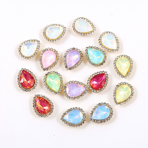 Nouveau <span class=keywords><strong>strass</strong></span> en cristal de verre avec griffe, goutte de diamant, tournesol, <span class=keywords><strong>strass</strong></span> cousu à la main, design assorti pour vêtements, vente en gros - Product Image 5