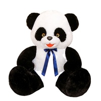 Vente en gros d'ours panda en peluche doux personnalisé Animal en peluche en tissu doux en coton avec rembourrage en coton PP