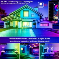 Bande lumineuse LED 5050 USB 5V RGB avec contrôle par application musicale pour la décoration de chambre, mur TV et salon, idéale pour les fêtes