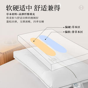 Oreiller rectangulaire en sarrasin aux herbes naturelles Dohia, soutien ferme pour le cou, thérapie pour les dormeurs sur le dos, usage domestique adulte - Product Image 2