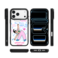 Coque de téléphone AG Feeling Black Edge avec motif Gilding Fitness Gril blanc pour iPhone 17, 17 Pro Max, 16 Pro, 15 – Coque magnétique