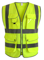 Gilet de sécurité multipoches au design personnalisé, nouveau style, avec 6 poches, gilet de chantier unisexe avec motif accrocheur