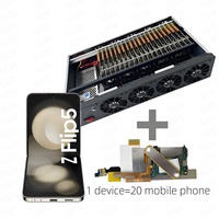 Z Flip5/F731 Granja Bots Mobile Motherboard Farm Box Telefon 20-Port-Kühlventilator-Kit mit OTG-Funktion und Anpassbarem Speicher