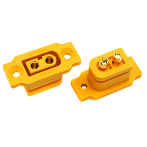 Connecteur femelle Amass <span class=keywords><strong>XT60E</strong></span>-F/<span class=keywords><strong>M</strong></span> 2P, montage sur panneau, contact en laiton, boîtier ABS, 500V 30A, adaptateur d'alimentation pour application sur circuit imprimé - Product Image 4