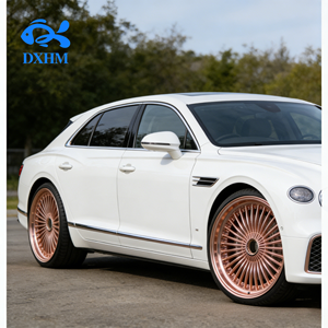 Rines Forjados de 20 Pulgadas 5x114.3 5x112 en Oro Rosa Pulido con Diseño de Rayos, Rin Personalizado Premium para Autos Clásicos BMW y Rolls <span class=keywords><strong>Royce</strong></span> - Product Image 4