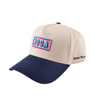 Casquette de baseball personnalisée en usine, haute qualité, 5 panneaux, visière incurvée, 100% coton Oxford Dobby, logo brodé 3D léopard