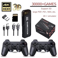 Console de jeu classique X2 GameStick, jeux rétro sans fil 2.4G, 64 Go, 20000+
