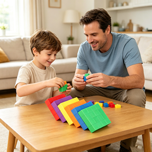 Set <span class=keywords><strong>di</strong></span> 96 Blocchi Magnetici da Costruzione 2.0cm, Gioco Educativo STEM per Bambini e Bambine, Casa e Asilo - Product Image 1