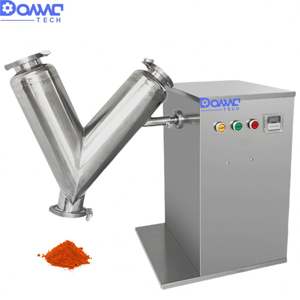 Mezclador de Polvo Tipo V de Acero Inoxidable SUS304 con Agitador de Cinta y Tornillo para Plantas de Fabricación de Detergentes - Product Image 3