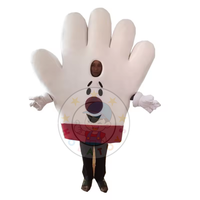 Costume de mascotte de grande taille blanc/Costumes de mascotte de vacances