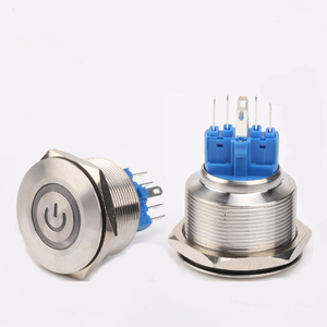 ไฟ LED RGB สามสีขนาด25มม. สวิตช์รีเซ็ตปุ่มโลหะแบบสั้นกันน้ำได้ทันที - Product Image 4