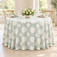 Nappe de table ronde sans couture de 120 pouces, personnalisée avec impression, faible MOQ, pour mariages, événements et fêtes