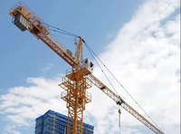 Grue à tour à plateforme plate Zoomlion 12t de haute qualité R245-10RB, moteur haute puissance, hauteur de levage 70m, excellent moteur, roulement, boîte de vitesses