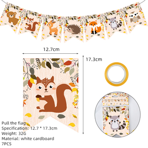 Kit <span class=keywords><strong>de</strong></span> <span class=keywords><strong>Vaisselle</strong></span> <span class=keywords><strong>Jetable</strong></span> et Ballons Thème <span class=keywords><strong>Animaux</strong></span> <span class=keywords><strong>de</strong></span> <span class=keywords><strong>la</strong></span> Forêt pour Baby Shower, Révélation du Sexe et Anniversaire (Assiettes, Gobelets, Serviettes) - Product Image 4