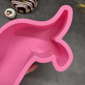 Moule 3D en silicone à cavité unique en forme de chien, moule <span class=keywords><strong>teckel</strong></span> en silicone pour décoration de gâteau, moule à pâtisserie - Product Image 3