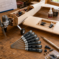 Jeu de clés hexagonales HSS en alliage d'aluminium trempé pour modèles RC – Clé Allen pour l'assemblage et l'entretien de voitures, bateaux, avions, hélicoptères et drones RC de précision