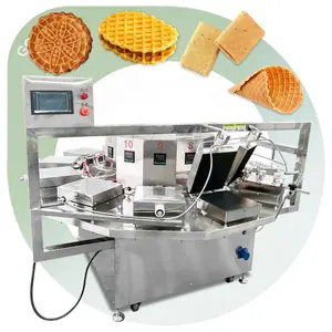 Trade Chinese Egg Roll Maker Chocolate Wafer Sheet Stick Line Small Corn Make Icecream Cone Fill Machine for Biscuits