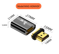 JILIAN Nuevo Diseño de Adaptador Magnético de Aleación de Aluminio para Transferencia de Audio HD 8K 60Hz para Laptop/Teléfono Móvil/TV LED con Indicador