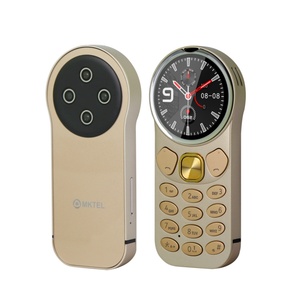 Mini Teléfono MKTEL L2 OEM, Pantalla TFT de 1.39 Pulgadas, 2G, Doble SIM, Batería de 800 mAh, Doble Modo de Espera, Cámara de 0.08MP, 32 MB de ROM+RAM, Negro Dorado - Product Image 1