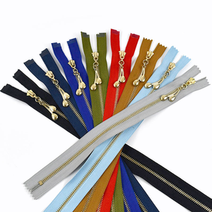 Directo de Fábrica, Venta al Por Mayor, Personalizado, Ecológico 4 #   <span class=keywords><strong>Cremallera</strong></span> metálica de latón de 25 cm con extremo cerrado para jeans, zapatos, prendas y bolsos - Product Image 5