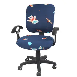Home Printed Chair Cover Split Stretchable Cloth Universal Desk Task Chair Covers